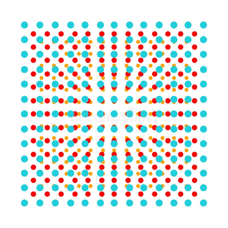 Abstract mosaic, array shape, design element stock illustration