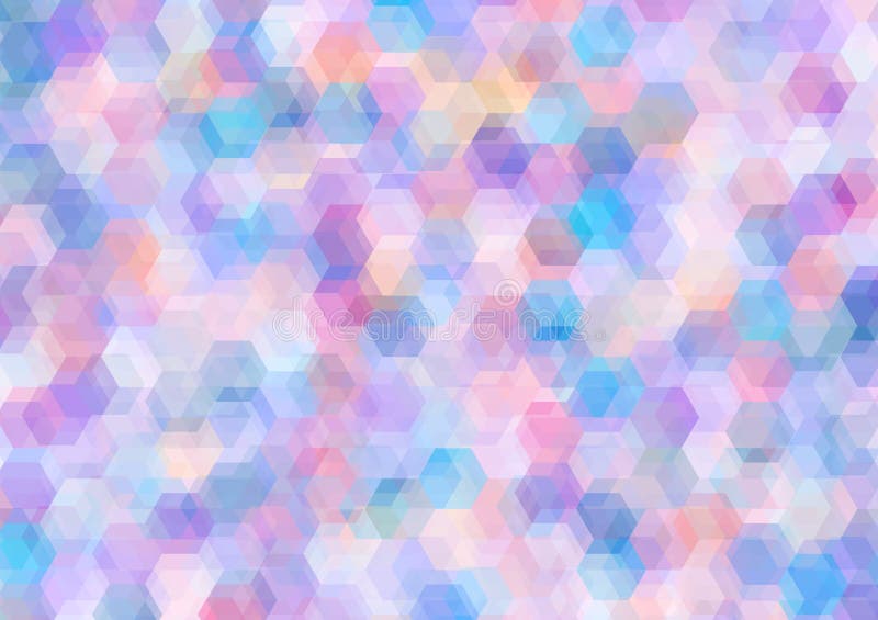 Abstract Mosaic Background, Pink Blue Hexagonal Shape Stock Vector