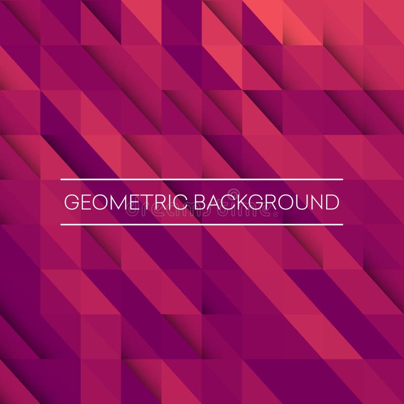 Abstract mosaic background. Pink, purple, orange triangles geometric background. vector illustration