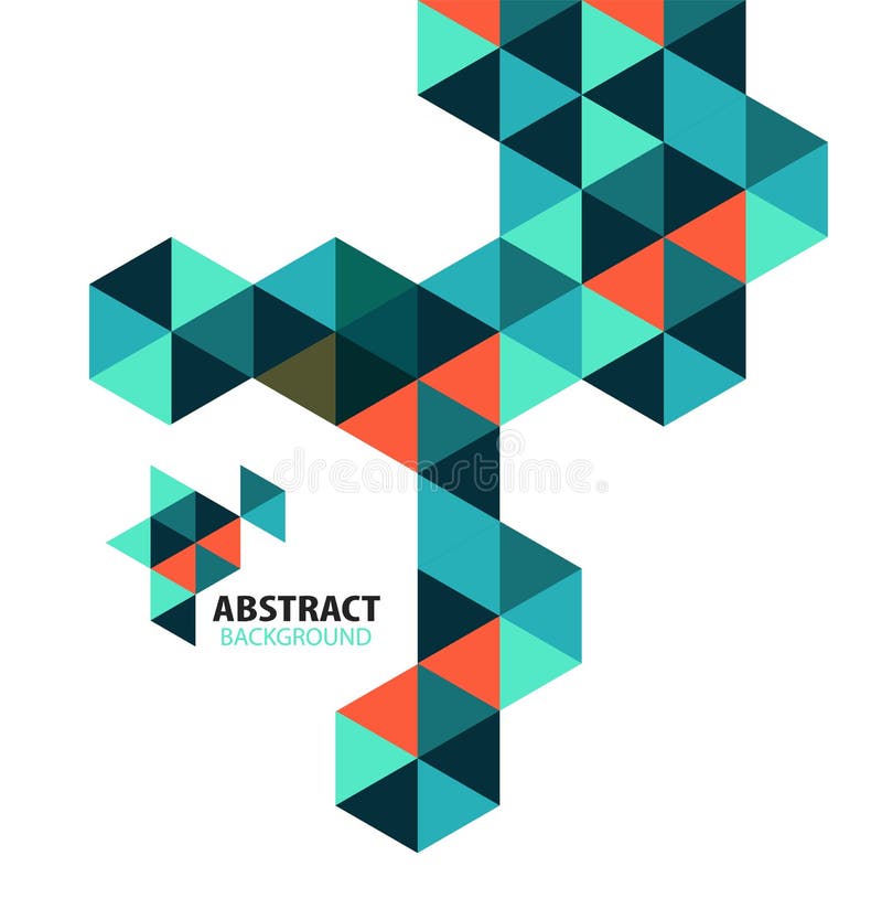 Abstract mosaic geometric shapes isolated