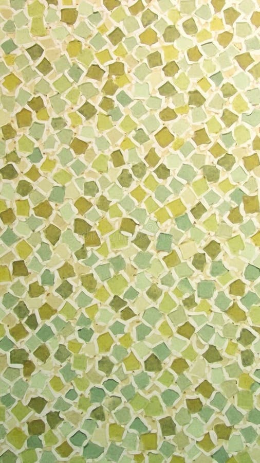 Abstract mosaic pattern in green and beige geometric shapes royalty free illustration