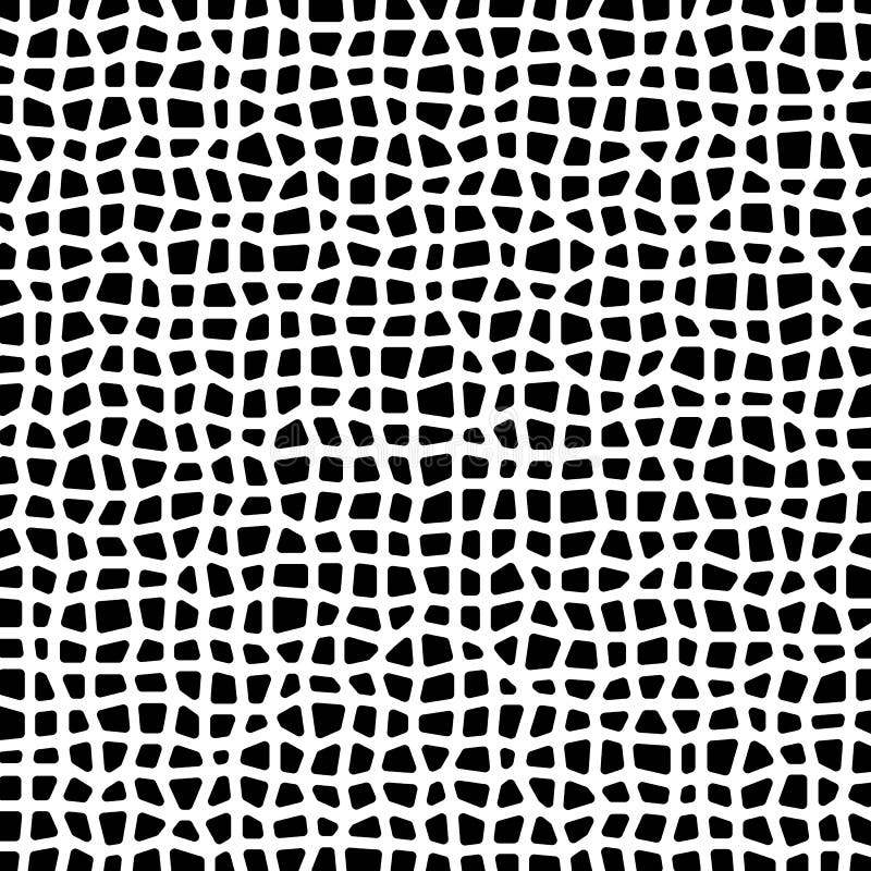 Abstract mosaic pattern. Pavement, stonework or revetment element with random, irregular pieces. Tessellation texture stock illustration