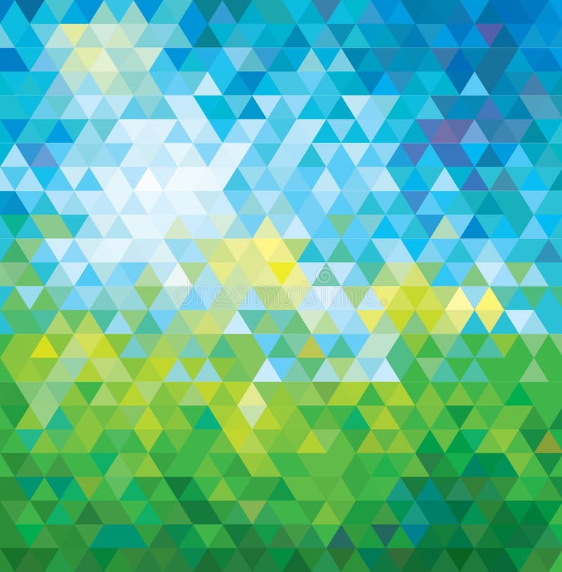 ABSTRACT MOSAIC SUMMER BACKGROUND. vector illustration