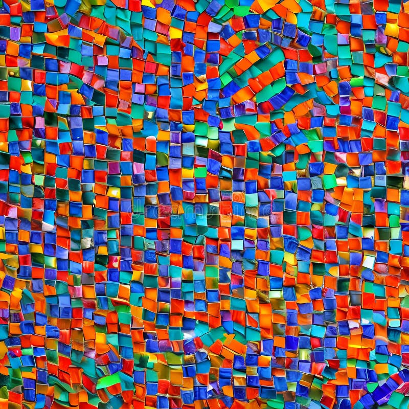 983 Abstract Mosaic Tiles: A mesmerizing and abstract background featuring abstract mosaic tiles in intricate and colorful desig royalty free illustration