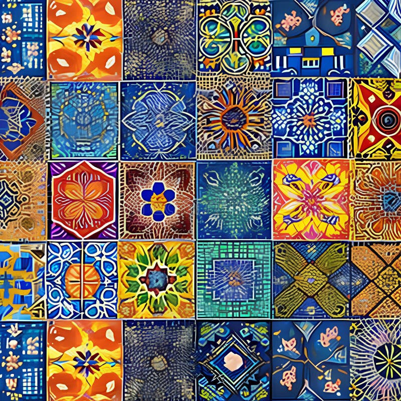 983 Abstract Mosaic Tiles: A mesmerizing and abstract background featuring abstract mosaic tiles in intricate and colorful desig vector illustration