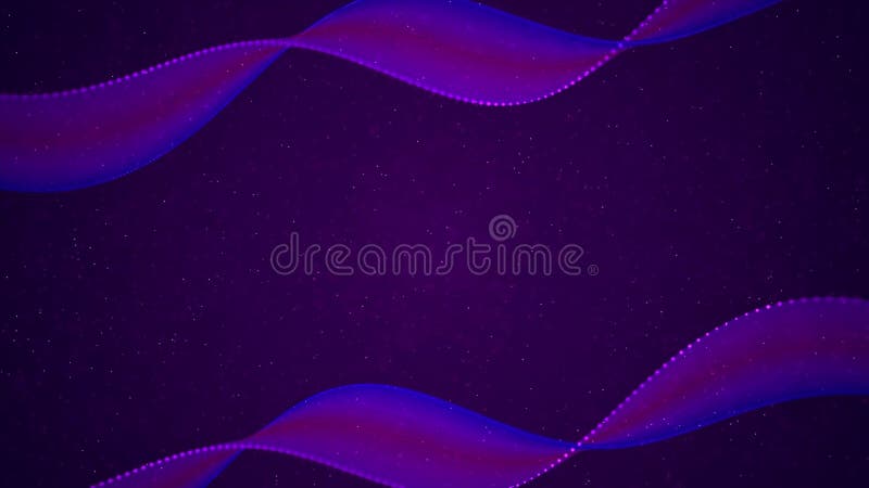 Abstract Motion Dark Shiny Purple Colorful Wavy Twisted Dotted Lines Border Frame Space And Glitter Dust Background