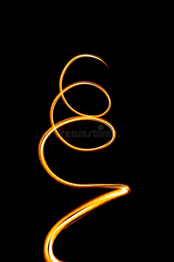 Abstract Motion of Light in the Dark. Imagine To the Flow Light Stock Image Image of black
