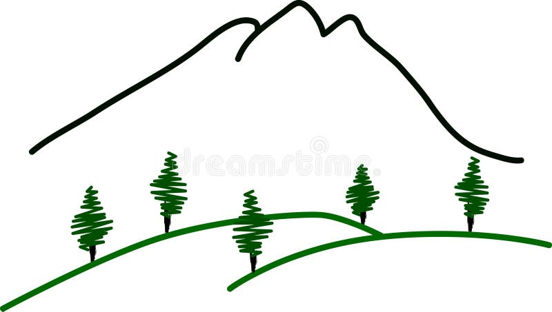 Abstract mountain landscape royalty free illustration