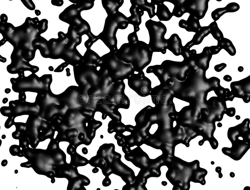 Abstract moving oil bubbles to spread liquid paint stock illustration
