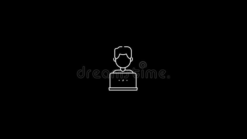 Abstract moving technology Web Development icon animation vector illustration
