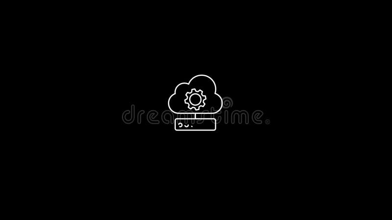 Abstract moving technology Web Development icon animation vector illustration