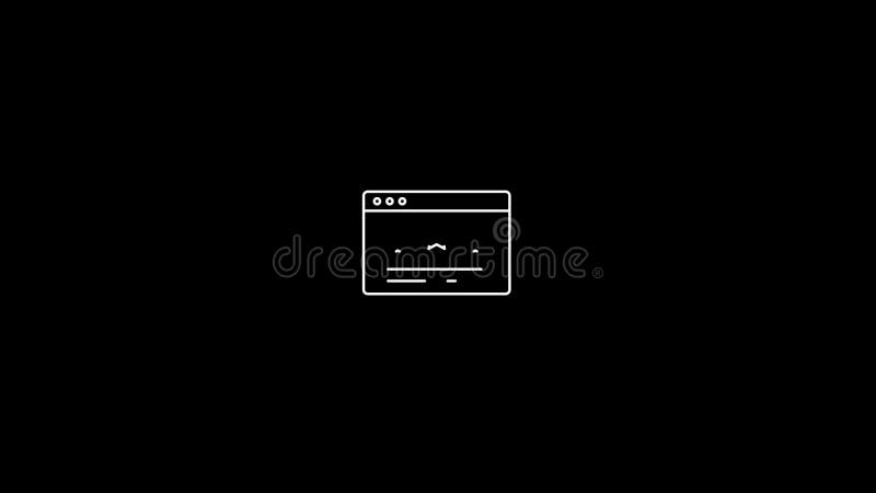 Abstract moving technology Web Development icon animation royalty free illustration