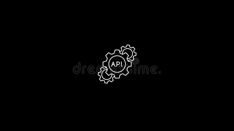 Abstract moving technology Web Development icon animation royalty free illustration