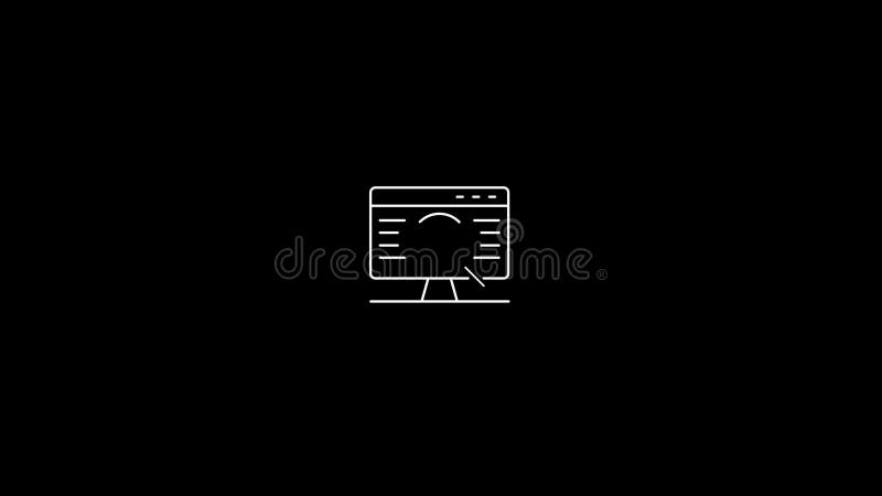 Abstract moving technology Web Development icon animation vector illustration