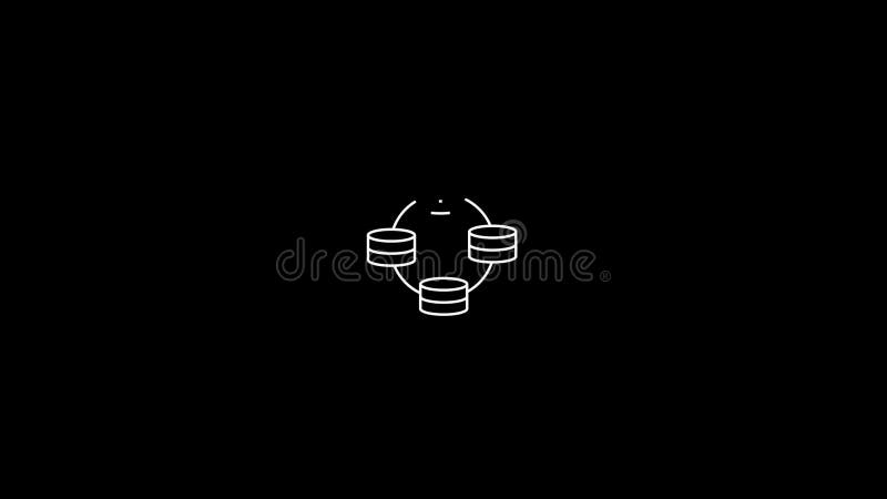 Abstract moving technology Web Development icon animation royalty free illustration