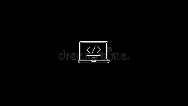 Abstract moving technology Web Development icon animation royalty free illustration