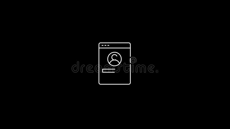 Abstract moving technology Web Development icon animation stock illustration
