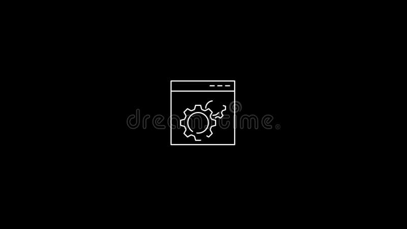 Abstract moving technology Web Development icon animation royalty free illustration