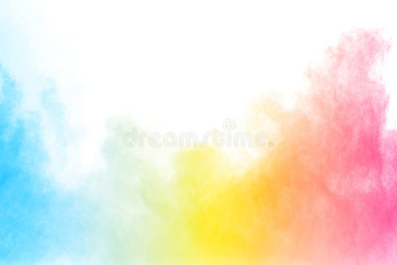 Abstract Multi Color Powder Explosion on White Background. Stock Image -  Image of burst, abstract: 129994343