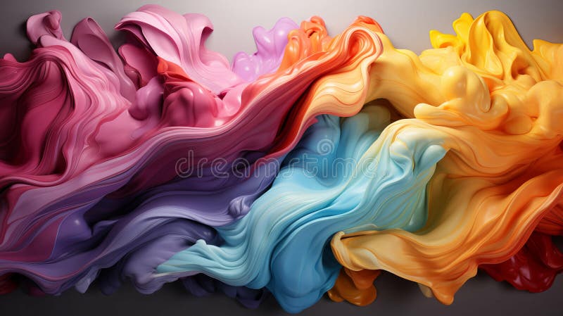 Unde de culoare abstracte din vopsele și linii de fond aerisit deschis. generate de vector illustration