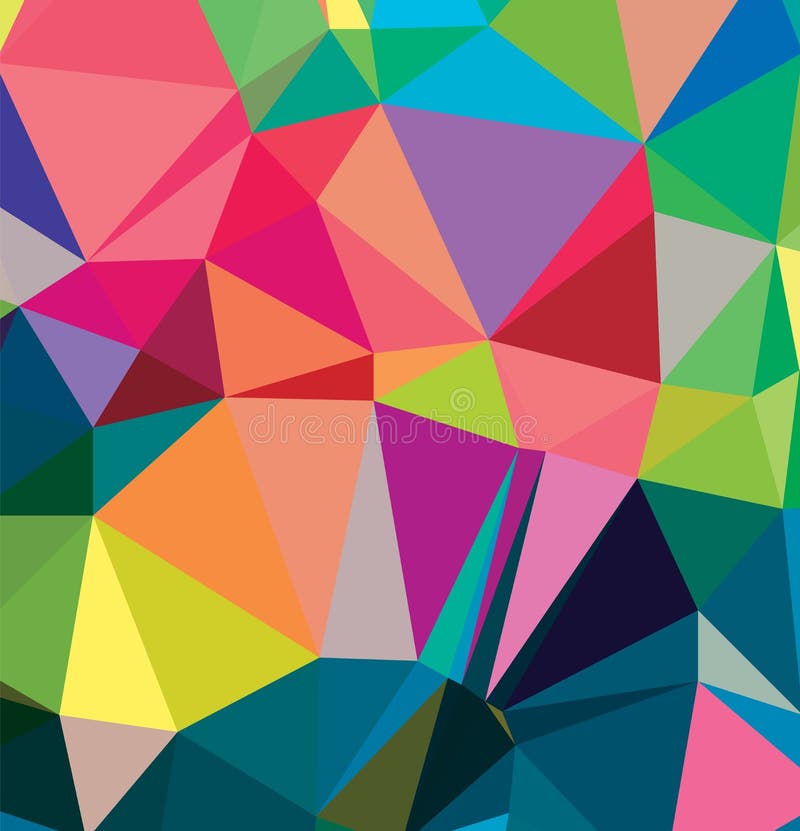 Abstract Multicolor Full Color Rainbow Background. Vector Polygonal
