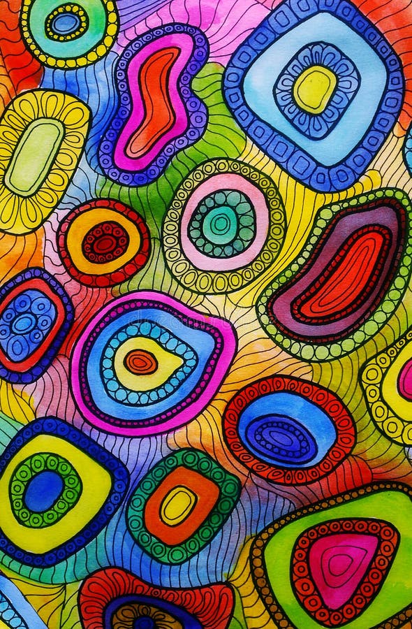 Multicolore astratto bolle illustrazioni.