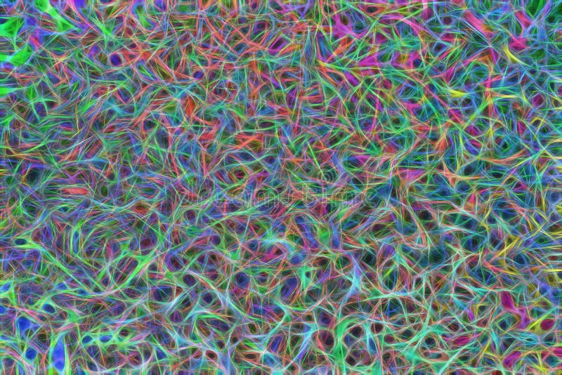 Abstract multicolored background of chaotic ovals and shapes. For design and networking