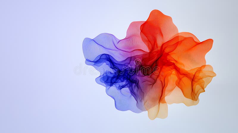 Abstract Multicolored Cloud Formation Digital Art stock illustration