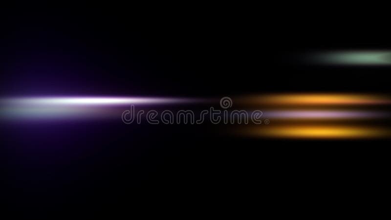 Abstract multicolored horizontal moving optical light leak flare royalty free illustration