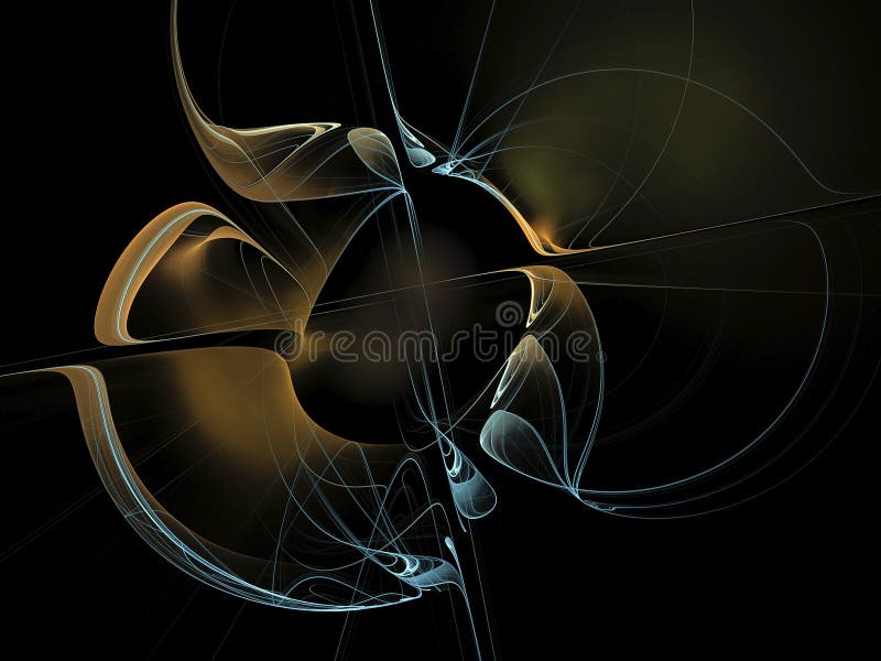 Abstract multicolored illustration on a dark background stock illustration