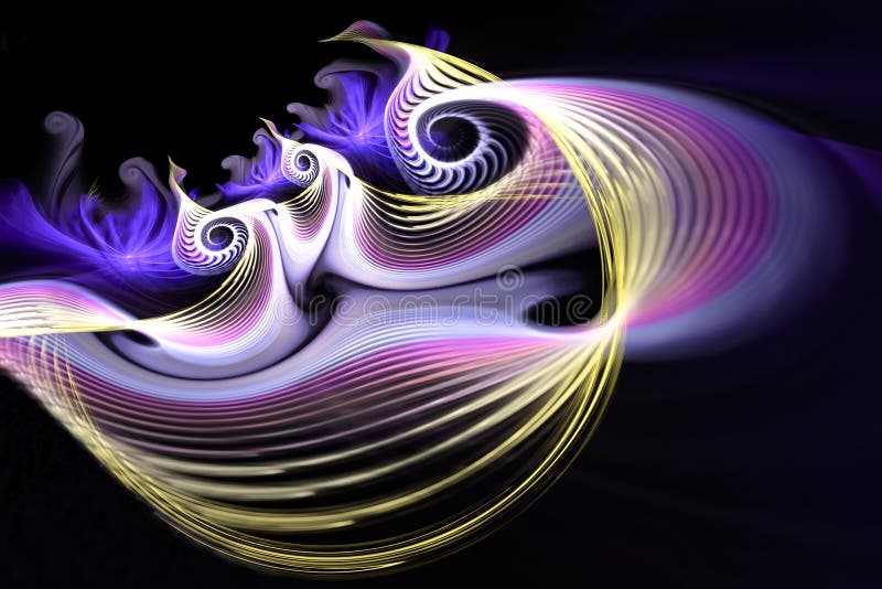 Abstract multicolored illustration on a dark background. royalty free illustration