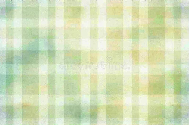Abstract multicolored plaid pattern with soft green and yellow hues stock illustration