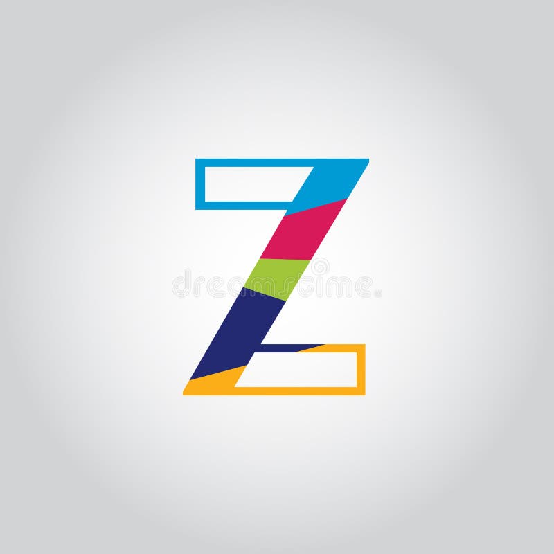 Abstract Multicolored Z letter Logo design vector icon royalty free illustration Abstract Multicolored Z letter Logo design vector icon royalty free illustration