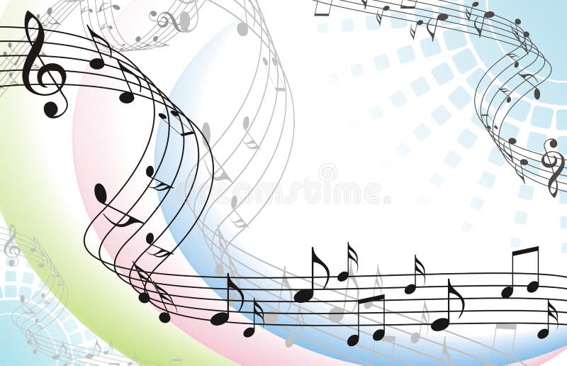 Grunge Music Romantic Background With Notes And Roses Stock Vector ... Rainbow Piano Backgrounds