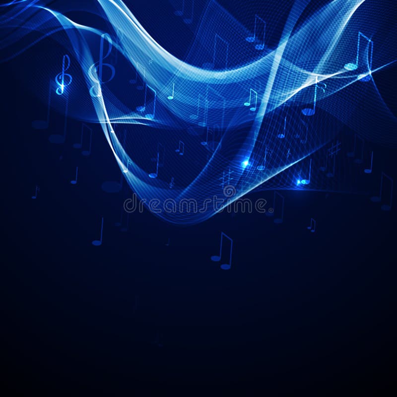 Abstract music background stock illustration. Illustration of curve ...