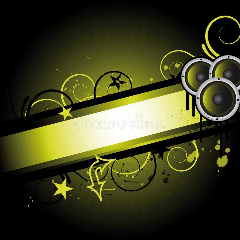 Abstract music design stock illustration