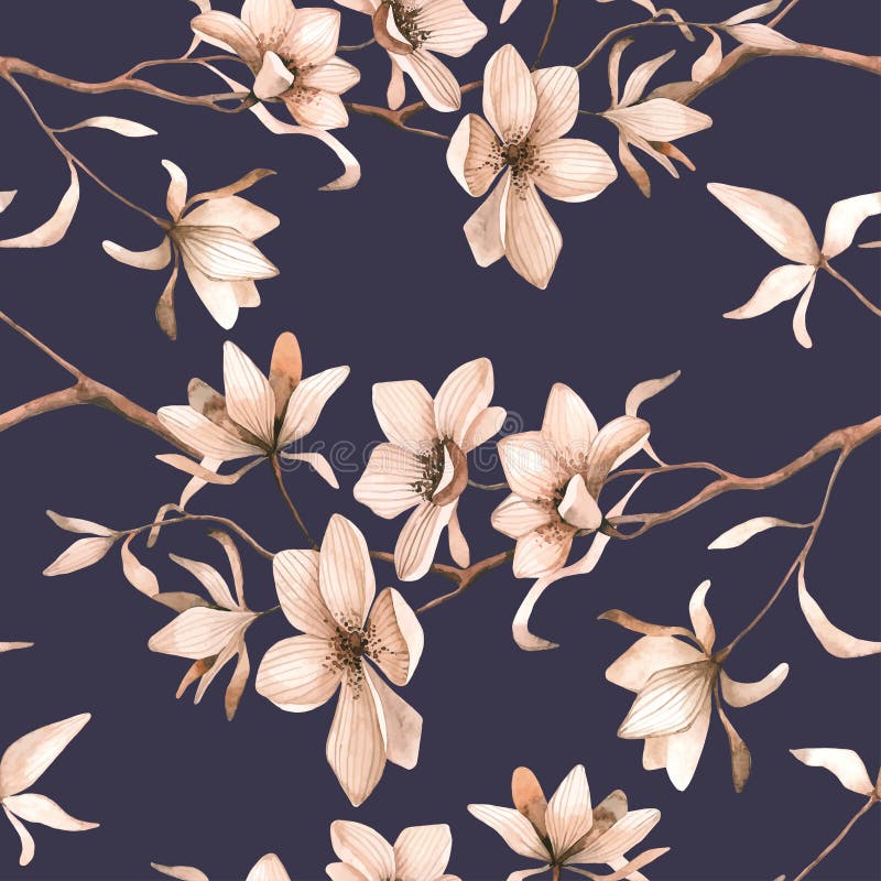Abstract naadloos bloemenpatroon met van rode rozen en roze en blauwe fresia op zwarte achtergrond stock illustratie Abstract naadloos bloemenpatroon met van rode rozen en roze en blauwe fresia op zwarte achtergrond stock illustratie