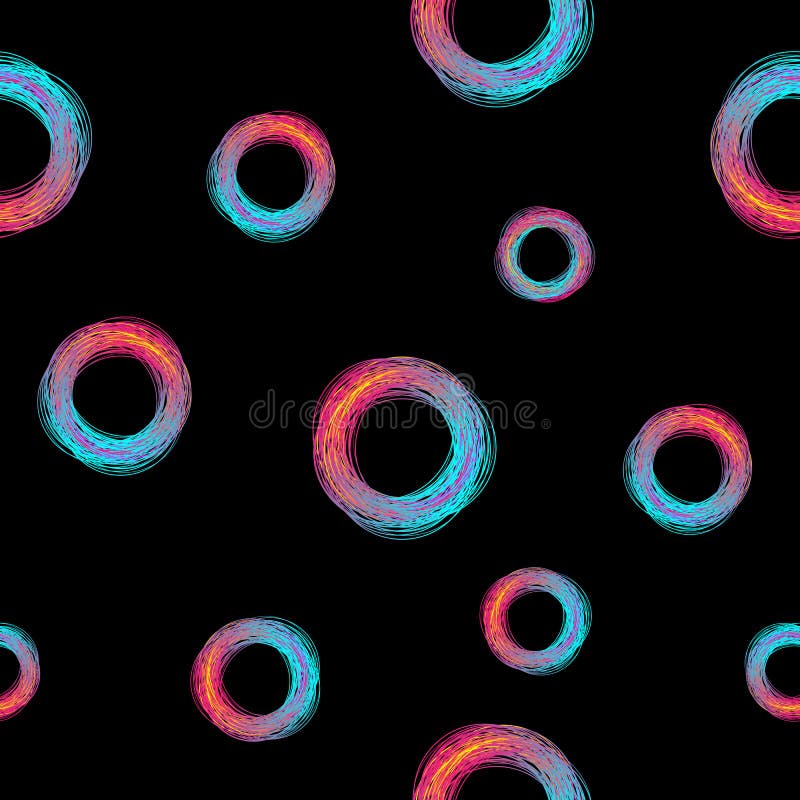 Abstract naadloos patroon met gekleurde ringen en cirkels Het kan voor prestaties van het ontwerpwerk noodzakelijk zijn stock illustratie Abstract naadloos patroon met gekleurde ringen en cirkels Het kan voor prestaties van het ontwerpwerk noodzakelijk zijn stock illustratie