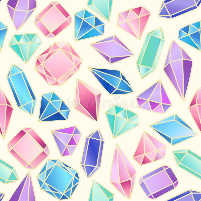 Abstract naadloos patroon met kristallen Vectorachtergrond voor diverse oppervlakte vector illustratie Abstract naadloos patroon met kristallen Vectorachtergrond voor diverse oppervlakte vector illustratie