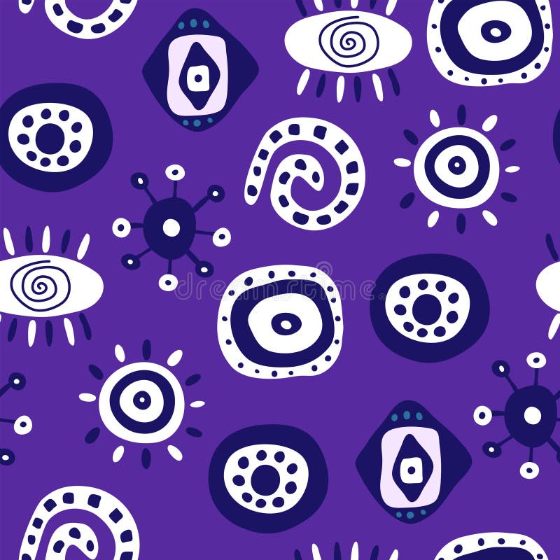 Abstract naadloos patroon van verschillende elementen vector illustratie Abstract naadloos patroon van verschillende elementen vector illustratie