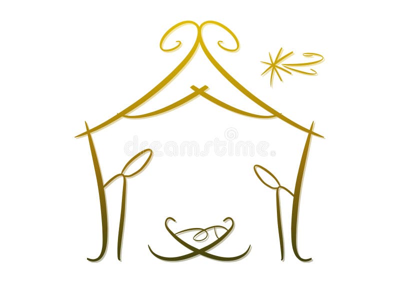 Abstract nativitysymbool royalty-vrije illustratie Abstract nativitysymbool royalty-vrije illustratie