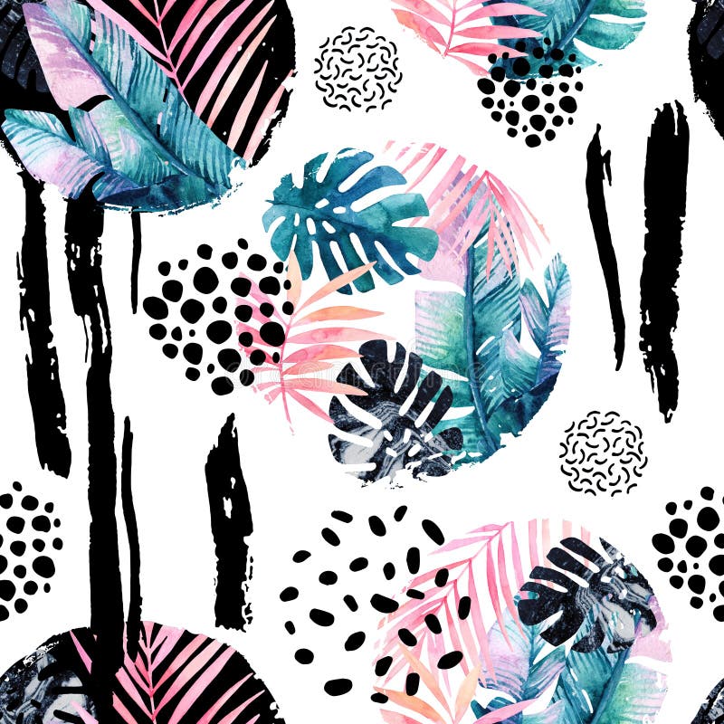 Abstract natural seamless pattern inspired by memphis style. royalty free illustration