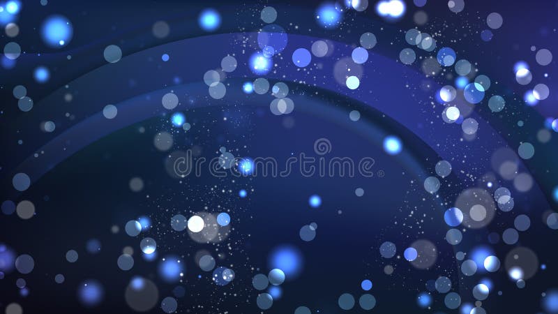 Defocused abstract navy blue lights background Stock Photo by