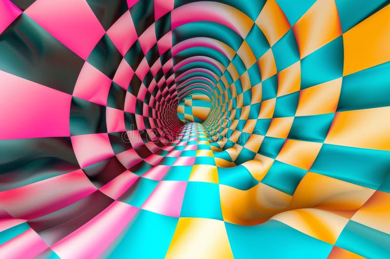 Abstract Neo Dadaist Patterns of Op Art Design, Conceptual Optical Illusion Images, Neo Dadaism
