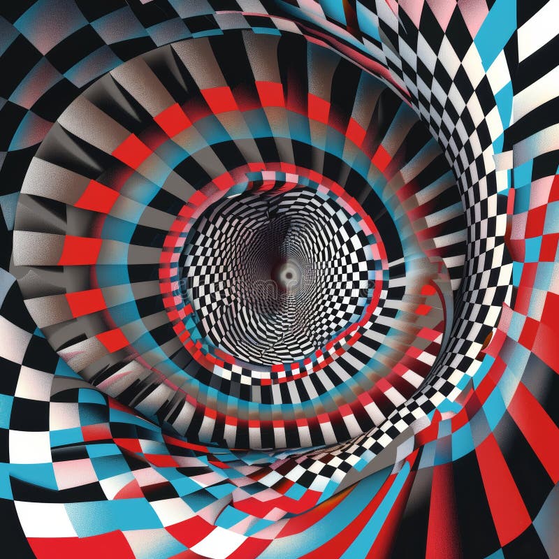 Abstract Neo Dadaist Patterns of Op Art Design, Conceptual Optical Illusion Images, Neo Dadaism