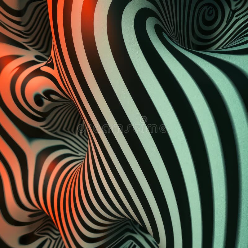 Abstract Neo Dadaist Patterns of Op Art Design, Conceptual Optical Illusion Images, Neo Dadaism