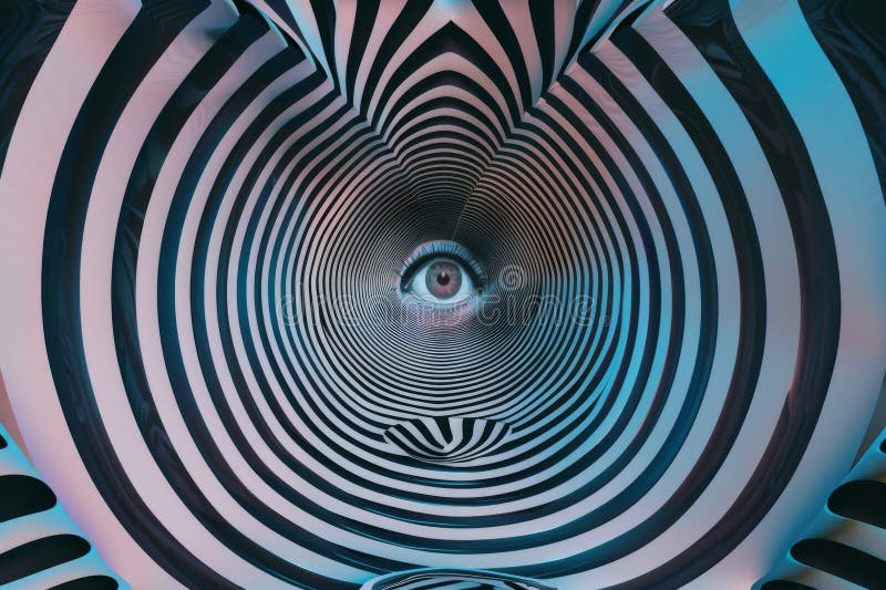 Abstract Neo Dadaist Patterns of Op Art Design, Conceptual Optical Illusion Images, Neo Dadaism