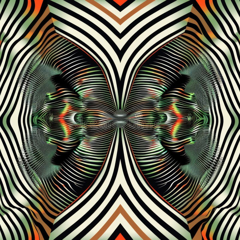 Abstract Neo Dadaist Patterns of Op Art Design, Conceptual Optical Illusion Images, Neo Dadaism