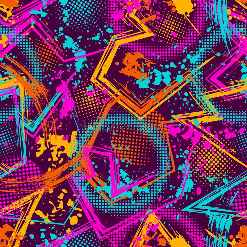 Neon Paint Splattered Stock Illustrations 372 Neon Paint Splattered