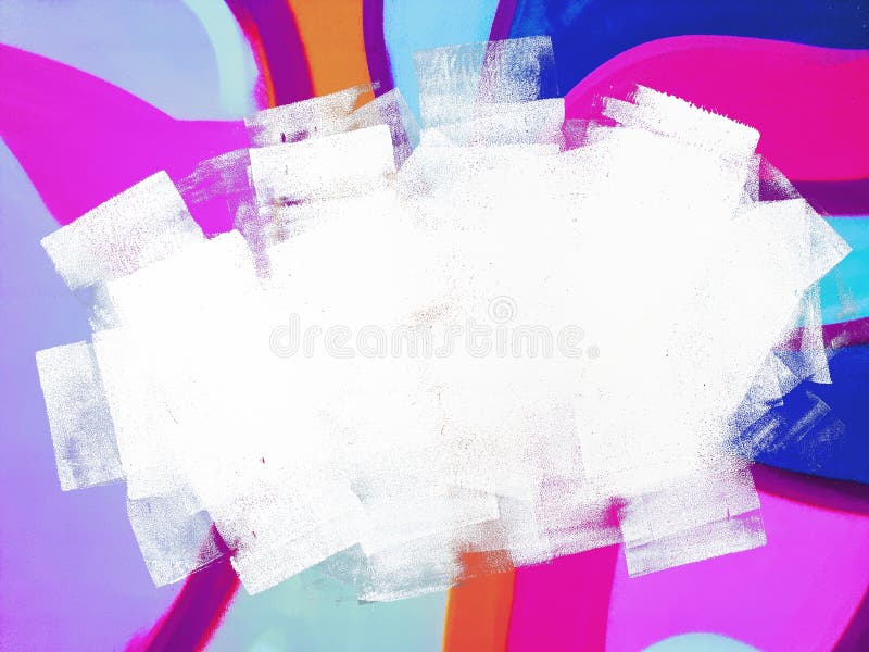 Abstract Neon Brushstroke Art cu Iridescent Vibe anii 80 stock image